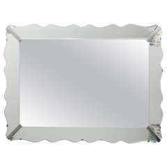 1940s Scalloped Edge Mirror