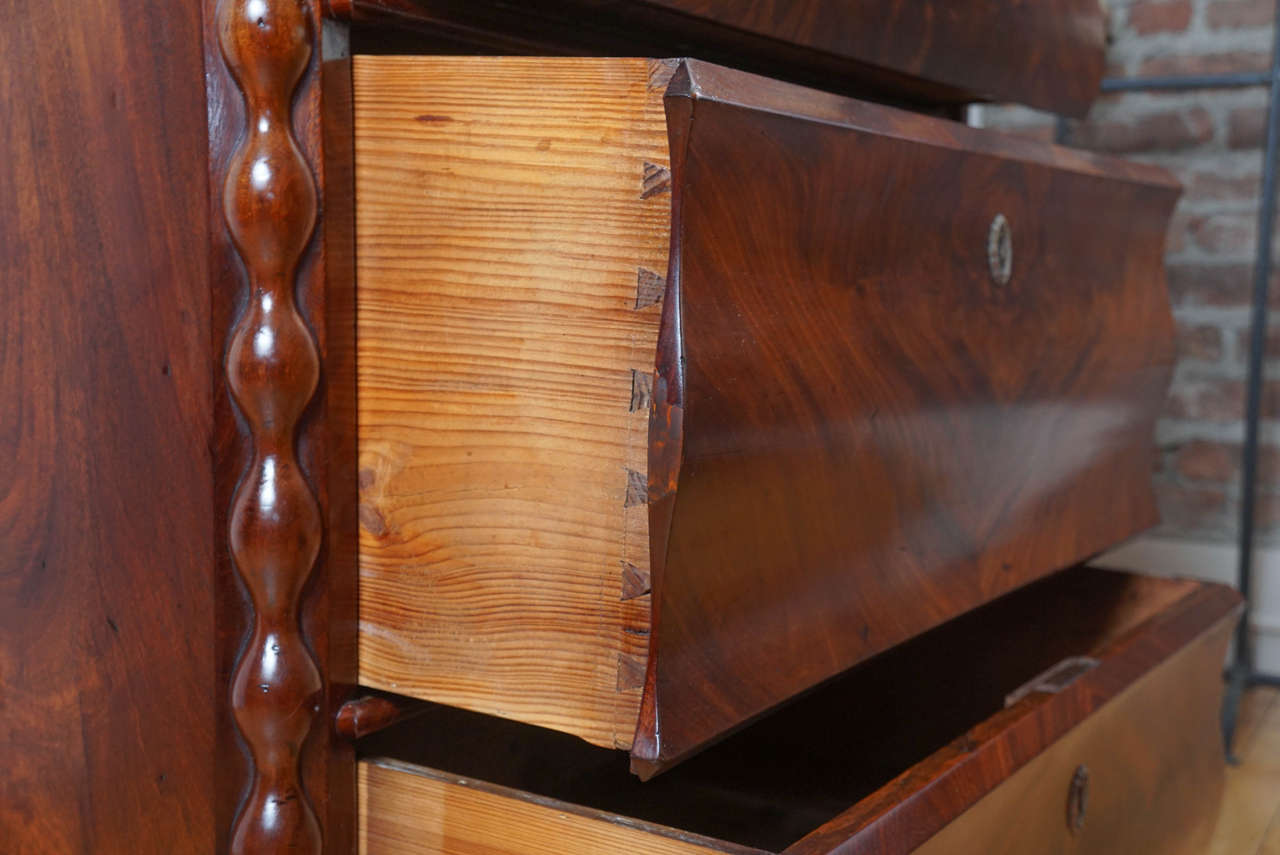 Carved Biedermeier Chest of Drawers