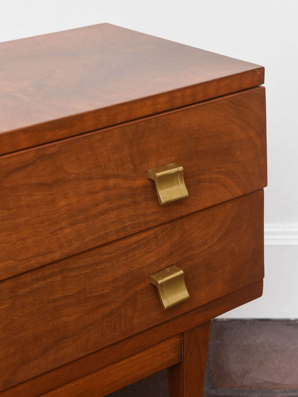 20th Century Italian Mahogany and Brass Side Tables For Sale