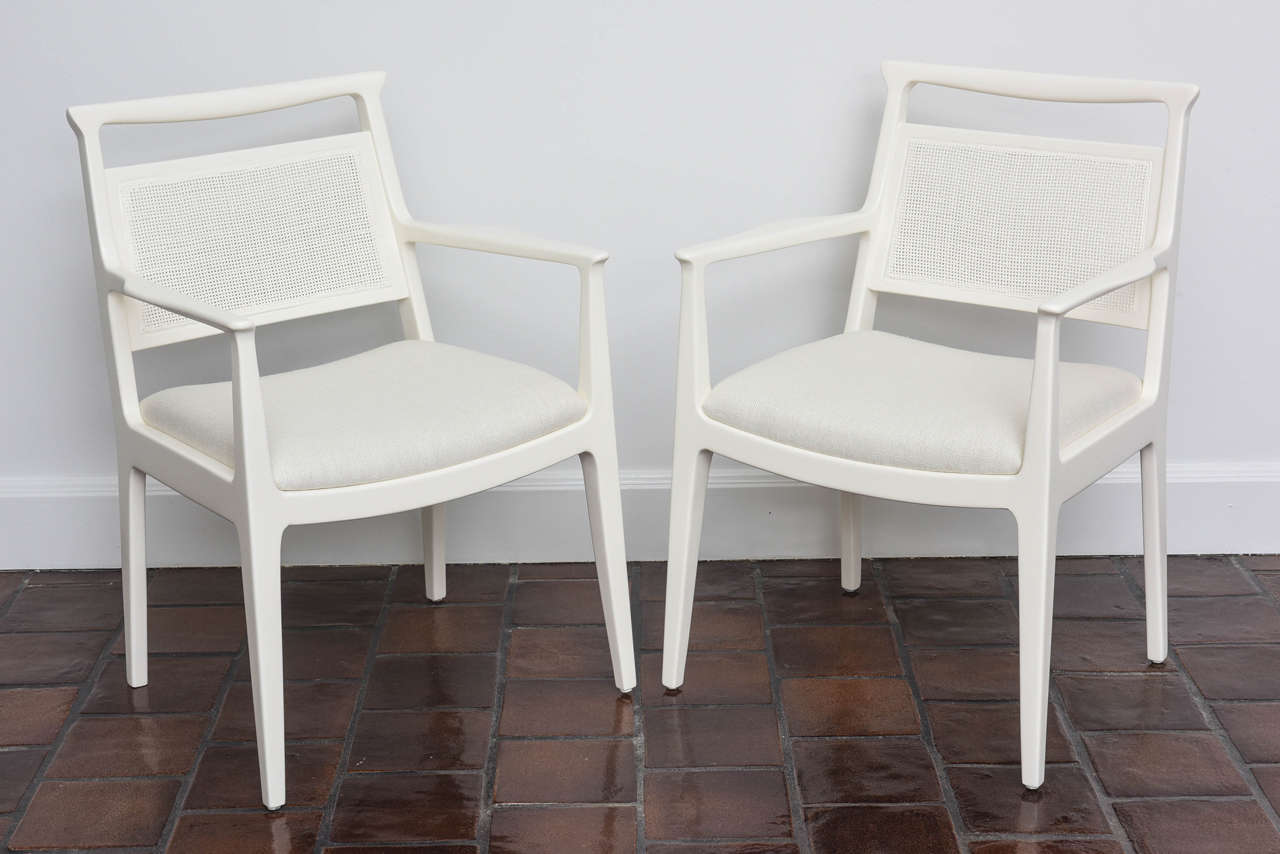 American Paul McCobb Cane Back Armchairs For Sale