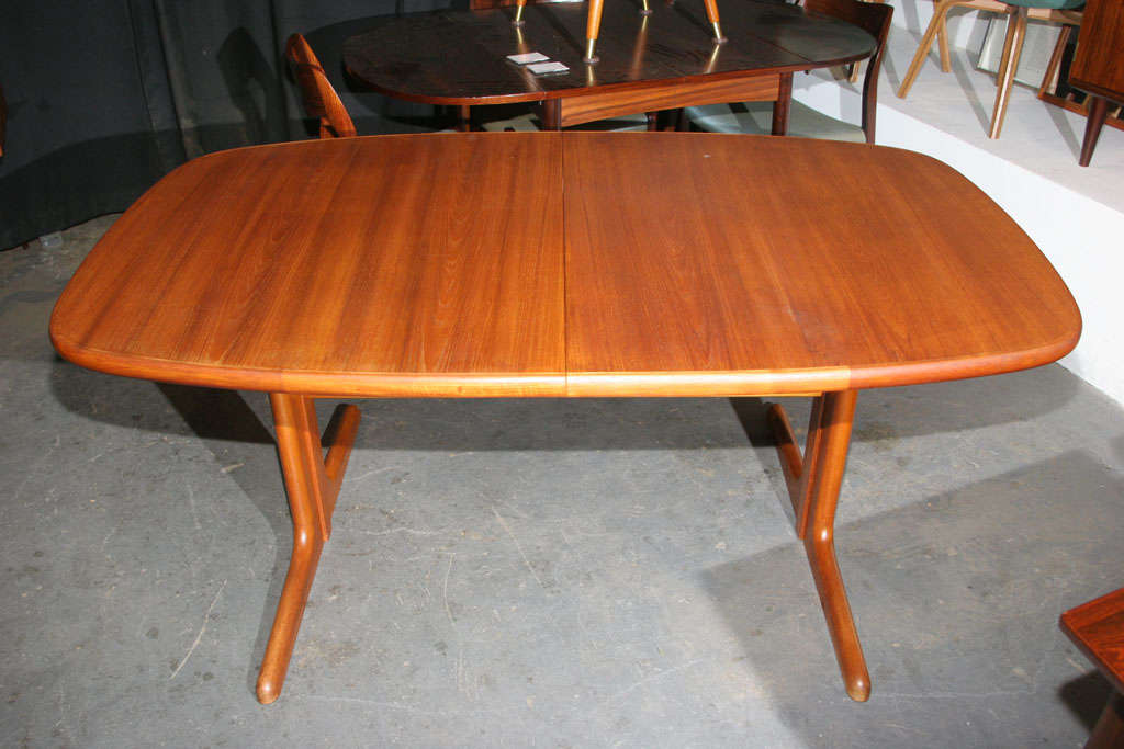 Large Danish Modern Oval Teak Dining Table 3