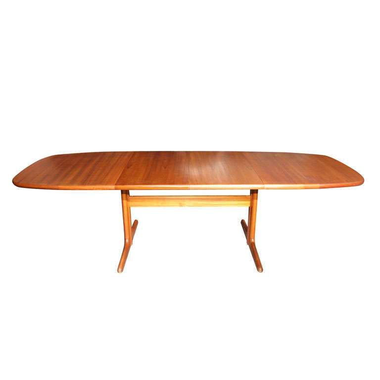 Large Danish Modern Oval Teak Dining Table