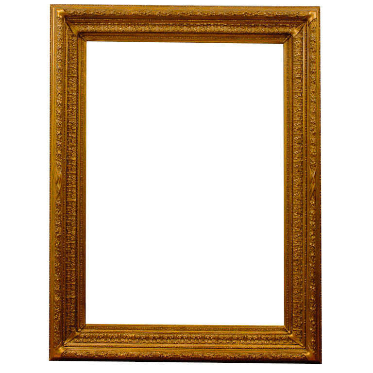 Very Large Ornate Gold Leafed Antique Amercian Frame at 1stDibs