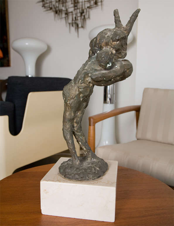 American Jack Zajac bronze on marble base titeled 