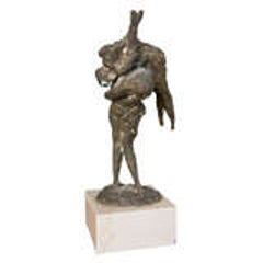 Jack Zajac bronze on marble base titeled "Deposition I " 10
