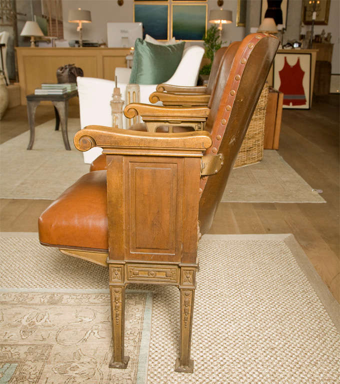 American 1940's Leather Theater Seats