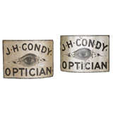 Pair of 19th Century Optician Signs