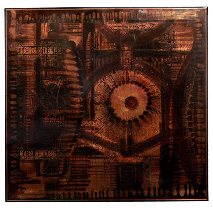 Acid Etched Copper Panel Artwork by Bernhard Rohne