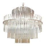 Lightolier Glass Rod and Lucite Chandelier