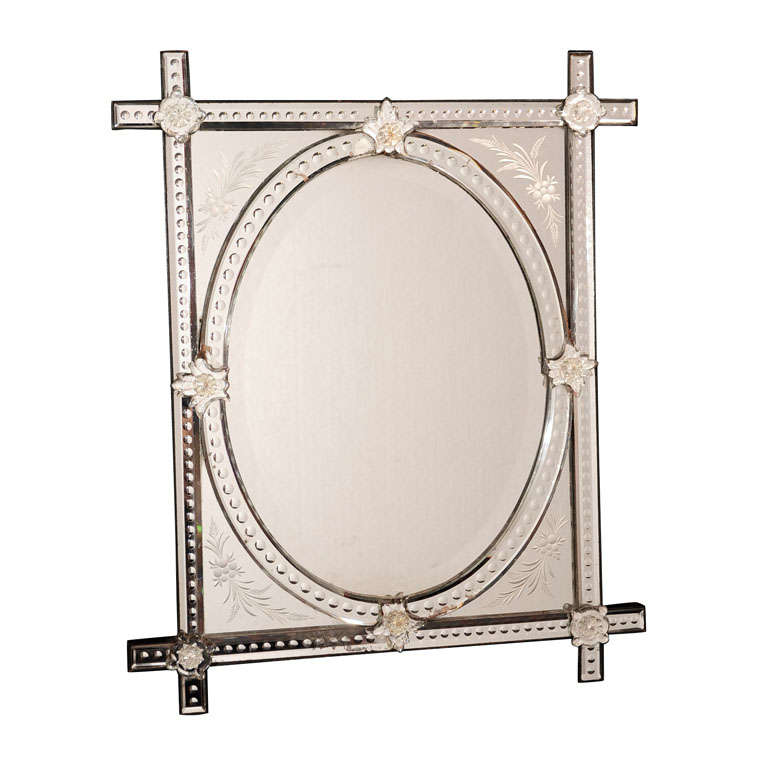 Glass Dressing Table Mirror at 1stdibs
