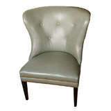 Stunning Robin's Egg Blue Leather Chair