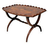Vintage Oyster Burl Yew Wood Occasional Table, England, 20th Century