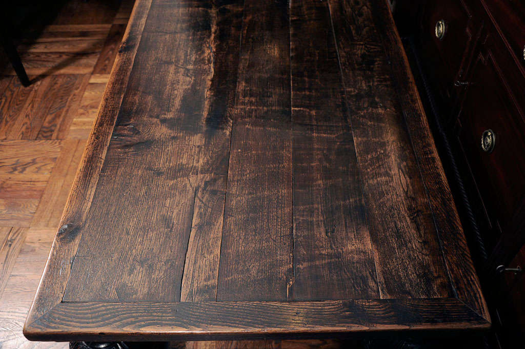 Elizabethan Revival Carved Oak Coffee Table, England, 19th Century 4