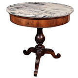 Early 19th Century Pedestal Table with St. Anne Marble Top