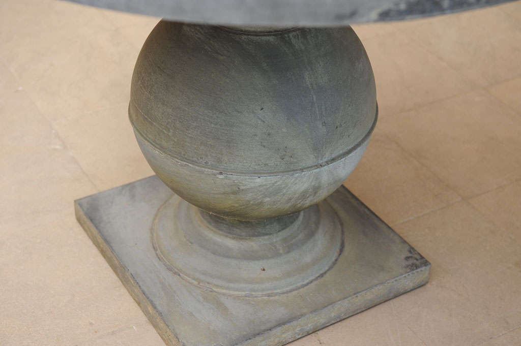 Late 20th Century Zinc Round Pedestal Table at 1stDibs zinc pedestal