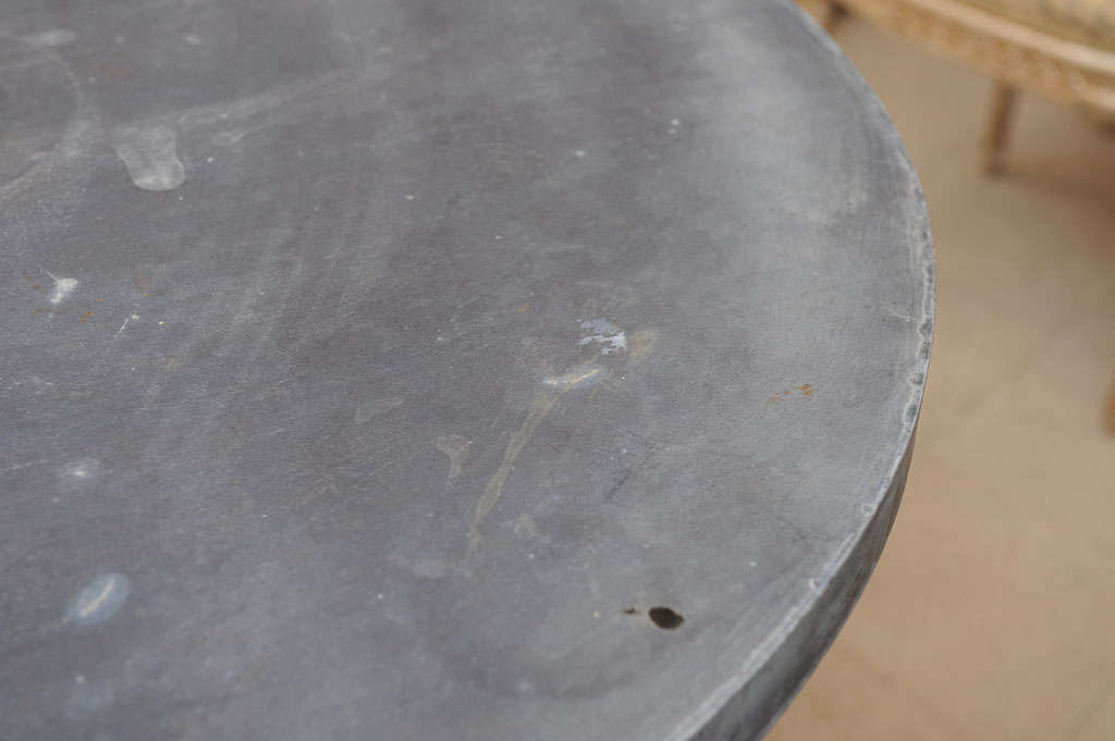 Late 20th Century Zinc Round Pedestal Table at 1stDibs zinc pedestal