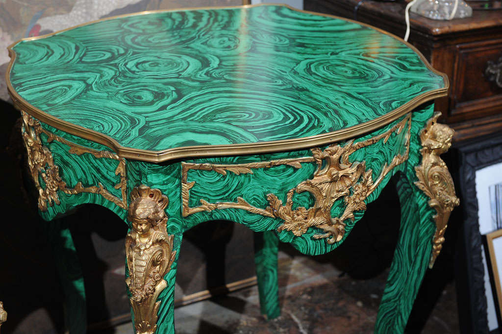 Late 20th Century Malachite Side Tables by Tony Duquette