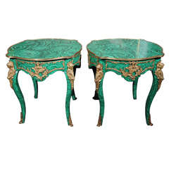 Malachite Side Tables by Tony Duquette