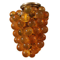 Antique Unwired Glass Grape Cluster Light