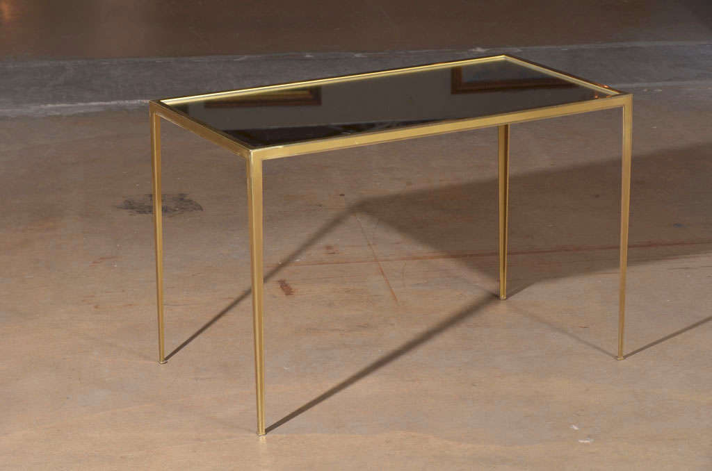 Pair of Brass German Side End Tables 1