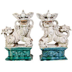 A Pair Of 19th Century Chinese Lions Dogs
