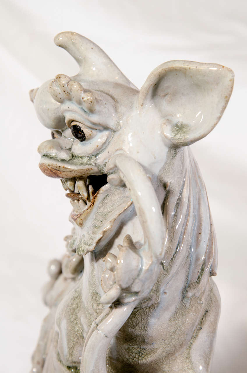 A Pair Of 19th Century Chinese Lions Dogs 5