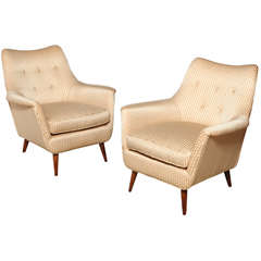 pair of Hollywood Regency Arm Chairs