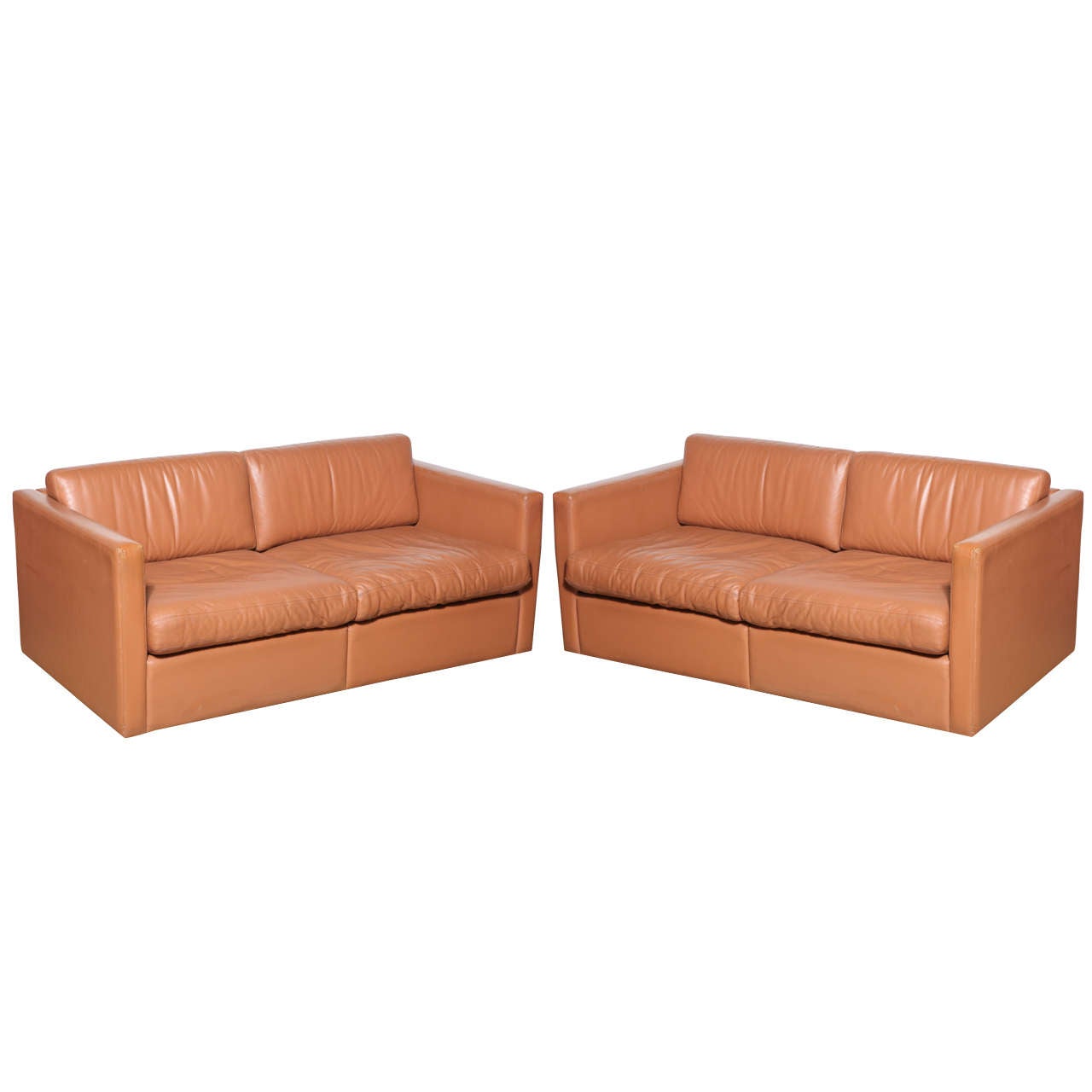 single Charles Pfister Knoll Love Seat at 1stDibs