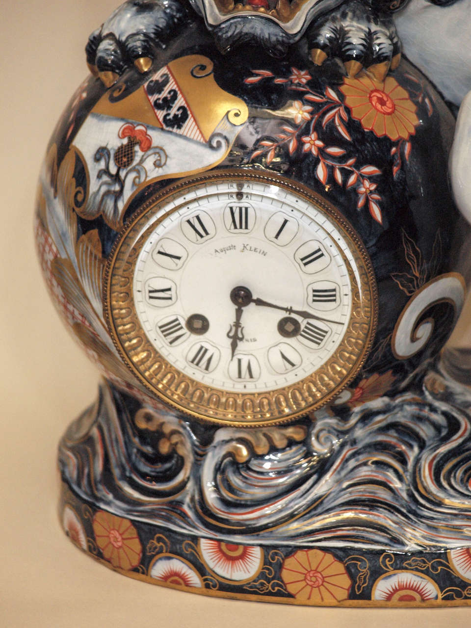 19th Century Rare Original Gallé Clock Set by Art Nouveau Master circa 1890-1900