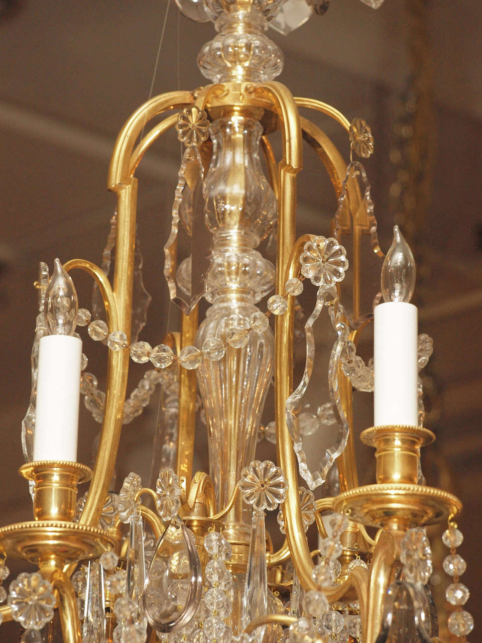 Antique Exceptional Quality Baccarat and Ormolu Chandelier In Excellent Condition In New Orleans, LA