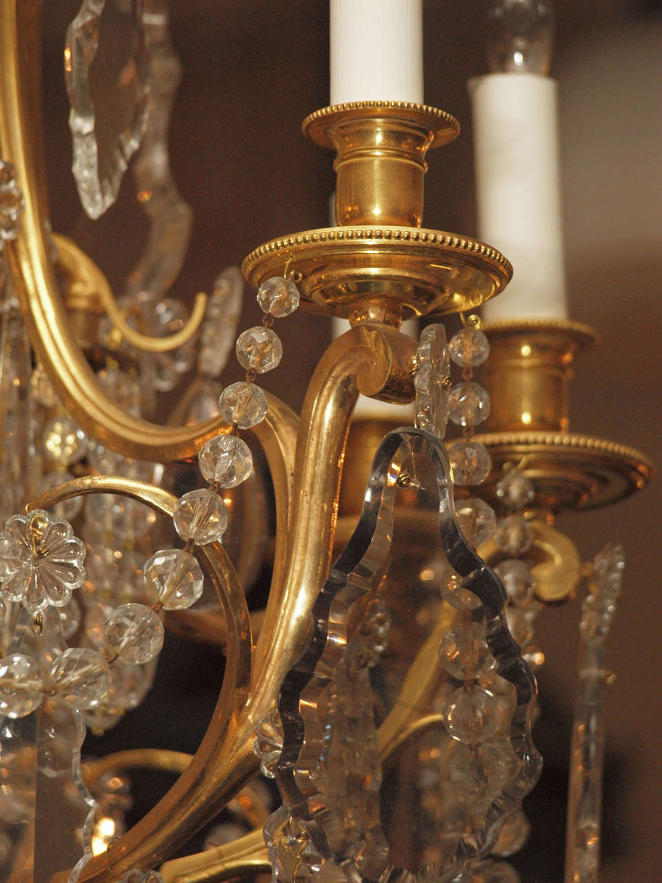 Antique Exceptional Quality Baccarat and Ormolu Chandelier 3