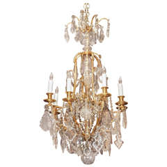Antique Exceptional Quality Baccarat and Ormolu Chandelier