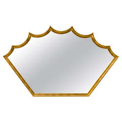 Decorative Modern Gold Leaf Mirror by La Barge