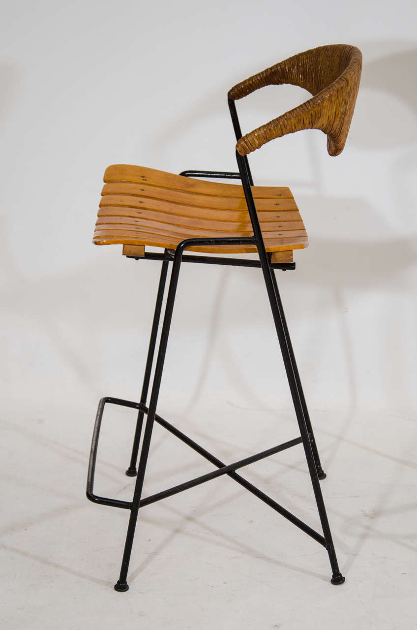 American Pair of Arthur Umanoff Counter Height Bar Stools