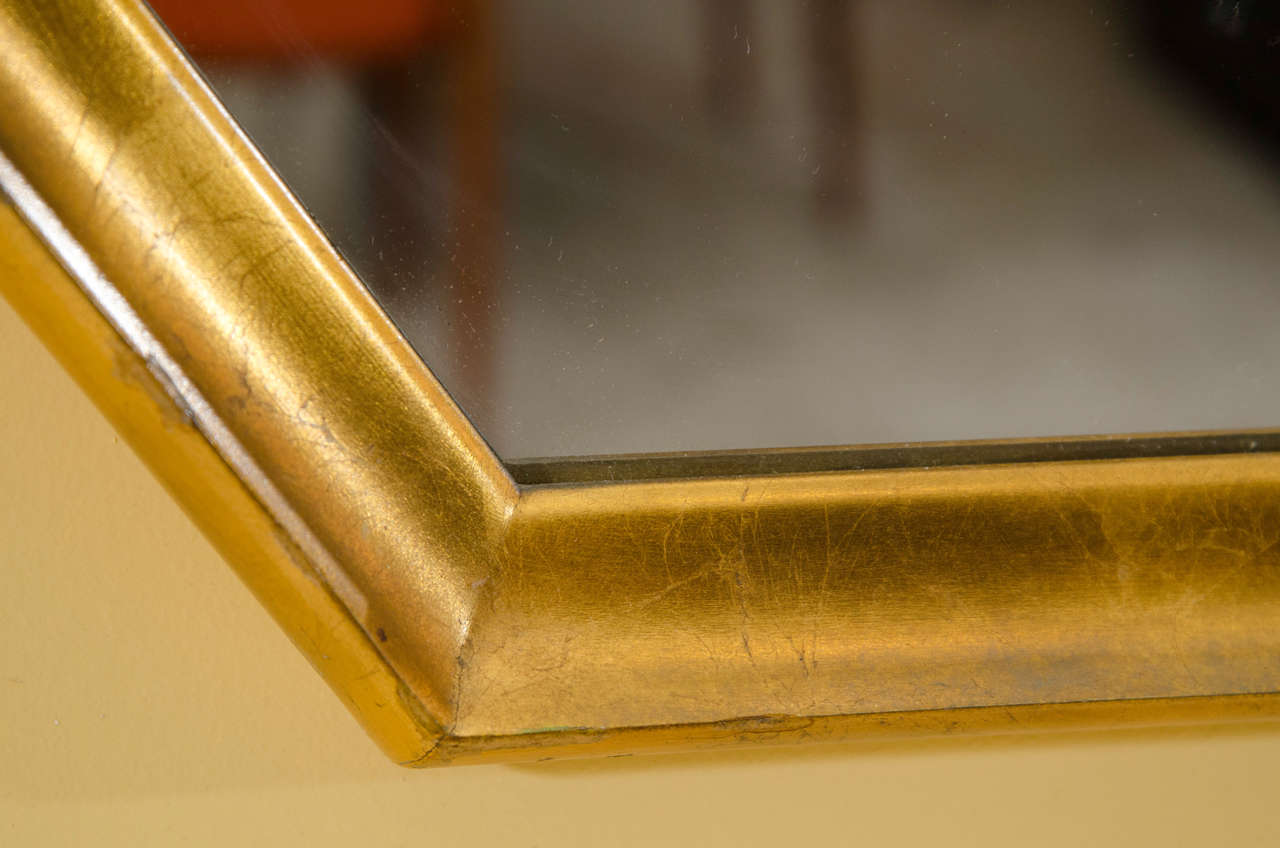 Decorative Modern Gold Leaf Mirror by La Barge at 1stDibs