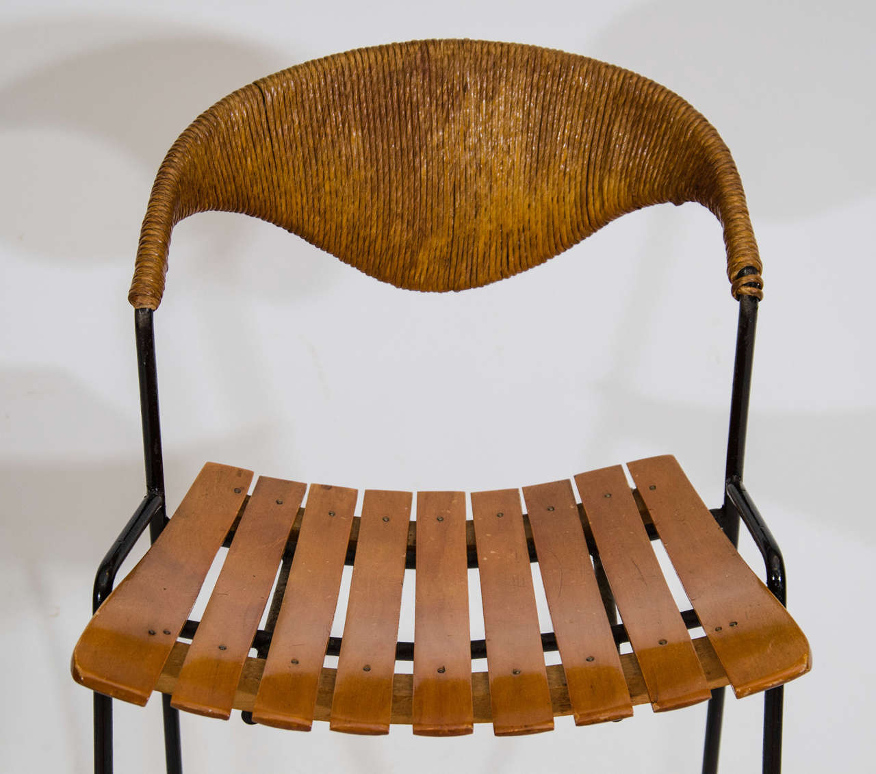 Pair of Arthur Umanoff Counter Height Bar Stools at 1stDibs