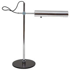 Mid-Century Modernist Chromed Italian Desk Lamp