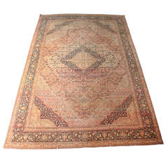 19th Century Persian Haji Jalili Tabriz Carpet with Woolen Pile and Natural Dyes 12