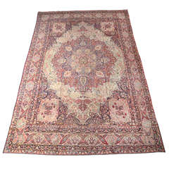 Persian Mahan Kermanshah Carpet circa 1880 with Wool Pile and Natural Dyes 8