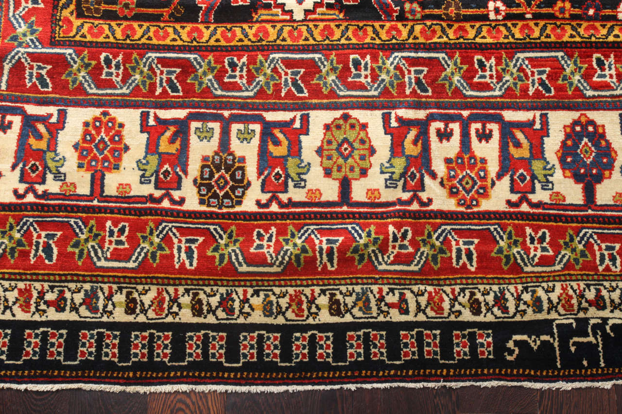 Antiker persischer Bakhtiari-Zelesultan-Teppich von Meister Weaver Ardal aus den 1890er Jahren, übergroß im Zustand „Hervorragend“ im Angebot in New York, NY