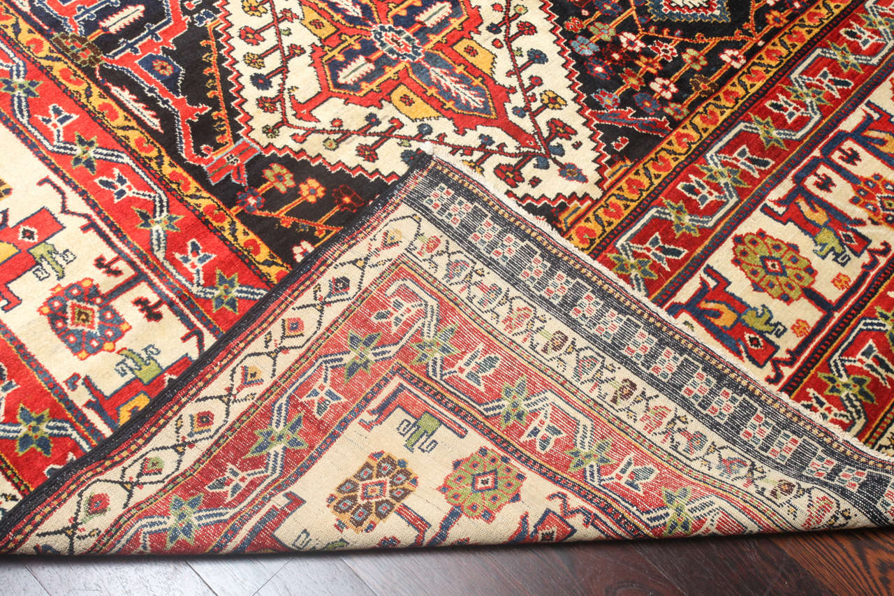 Antiker persischer Bakhtiari-Zelesultan-Teppich von Meister Weaver Ardal aus den 1890er Jahren, übergroß im Angebot 3