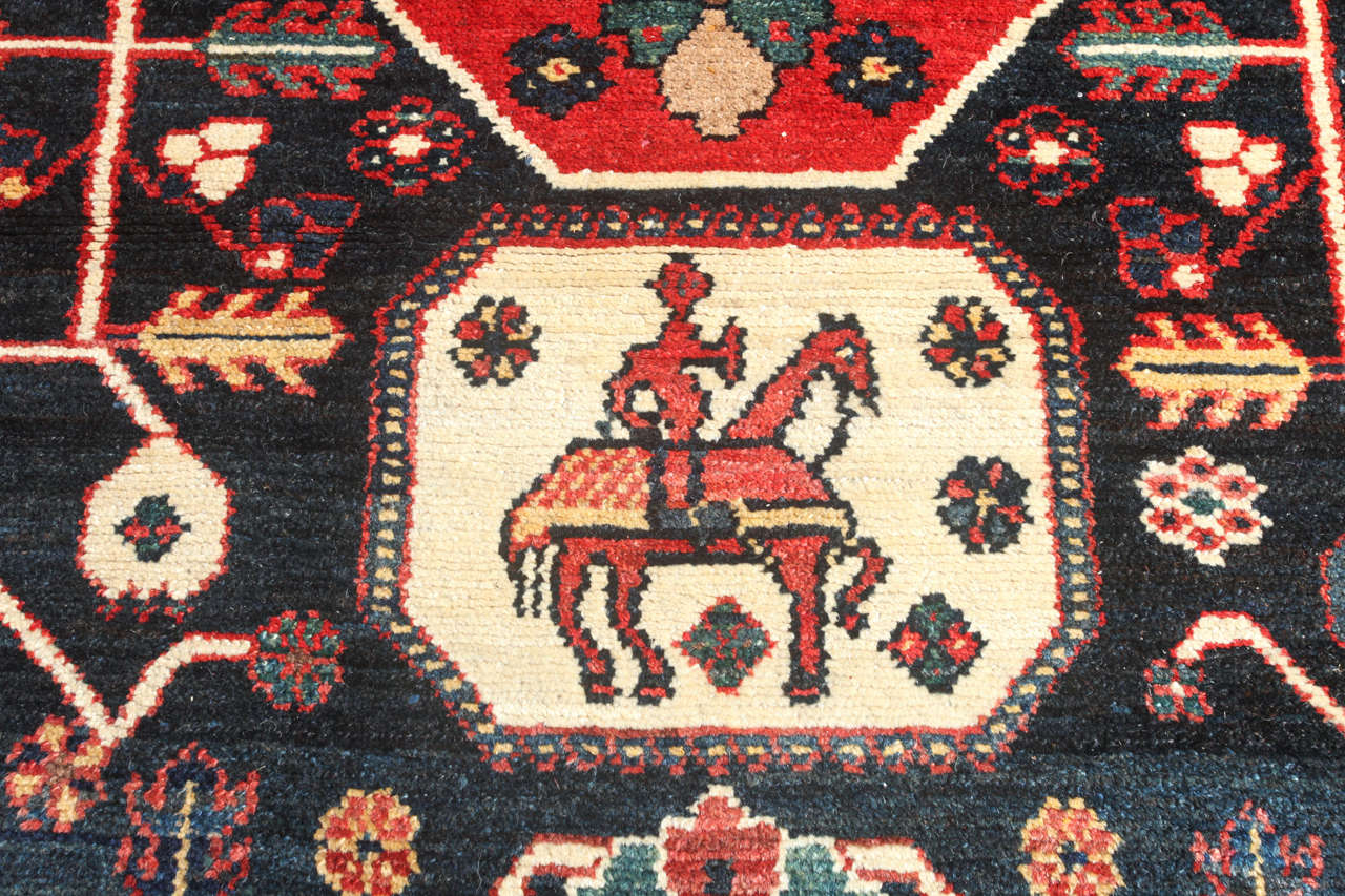 20th Century Antique Persian Bakhtiari Rug, 10’ x 16’ For Sale