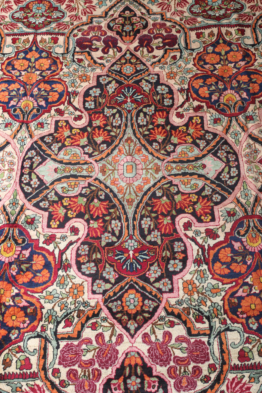 Antiker persischer Yazd-Teppich aus den 1910er Jahren, Wolle, handgeknüpft, 10' x 17' im Angebot 1