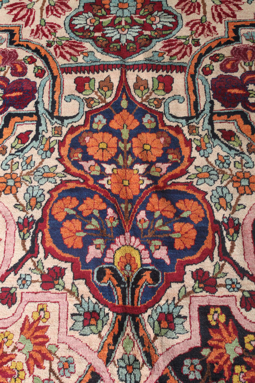 Antiker persischer Yazd-Teppich aus den 1910er Jahren, Wolle, handgeknüpft, 10' x 17' im Angebot 3