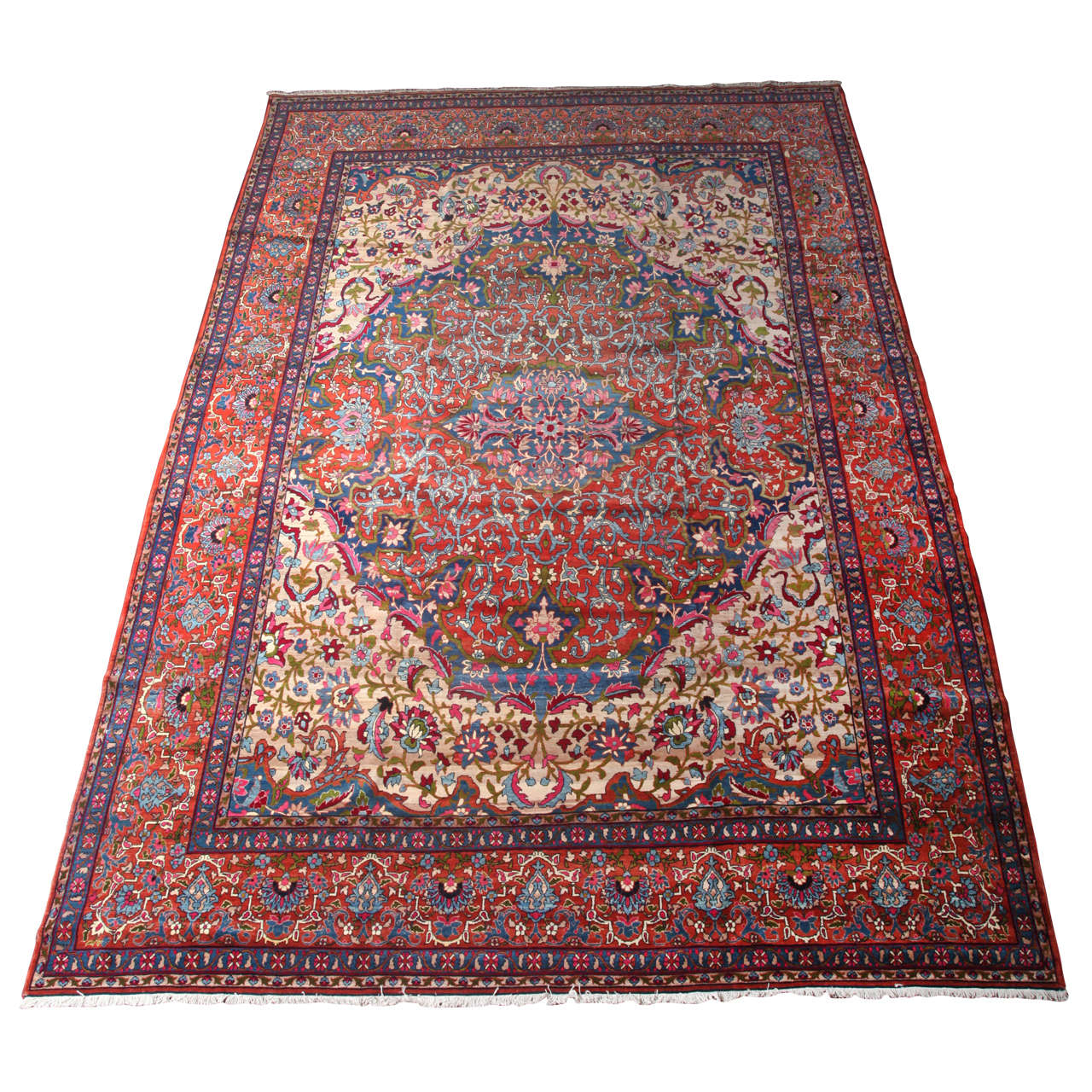 Antique 1880s Persian Kermanshah Rug with Safavid Dynasty Design, 11' x 15'