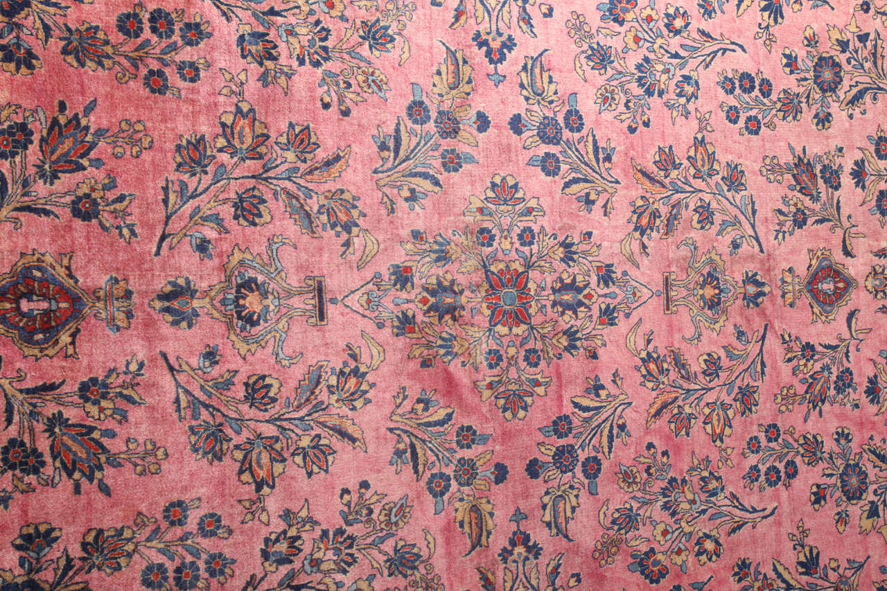 19th Century Persian Kashan Carpet with Afshan Design Completed in Kork