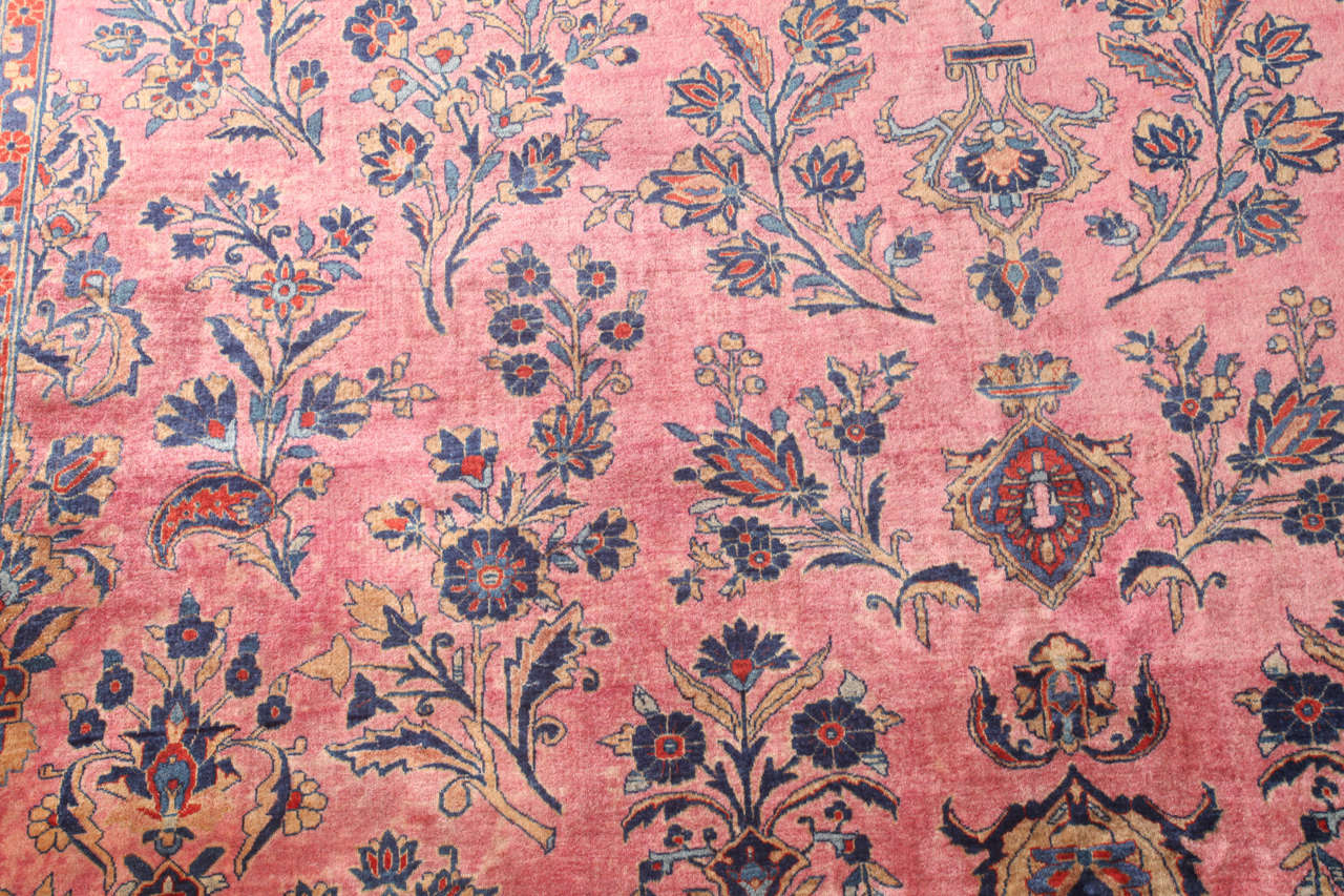 19th Century Persian Kashan Carpet with Afshan Design Completed in Kork