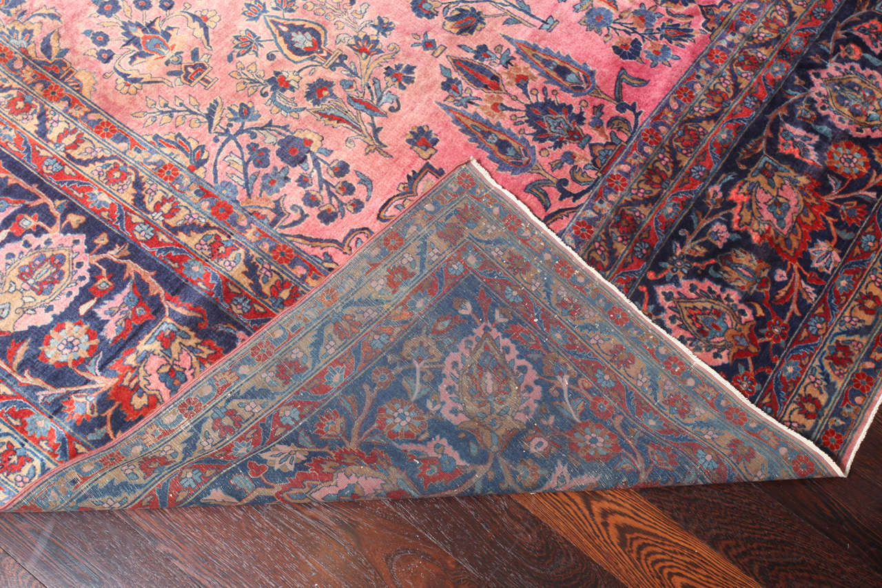 19th Century Persian Kashan Carpet with Afshan Design Completed in Kork