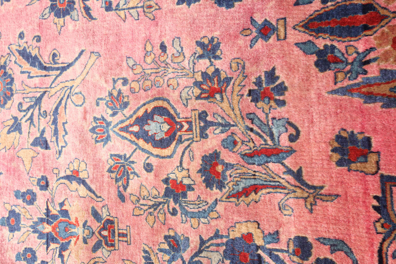 19th Century Persian Kashan Carpet with Afshan Design Completed in Kork