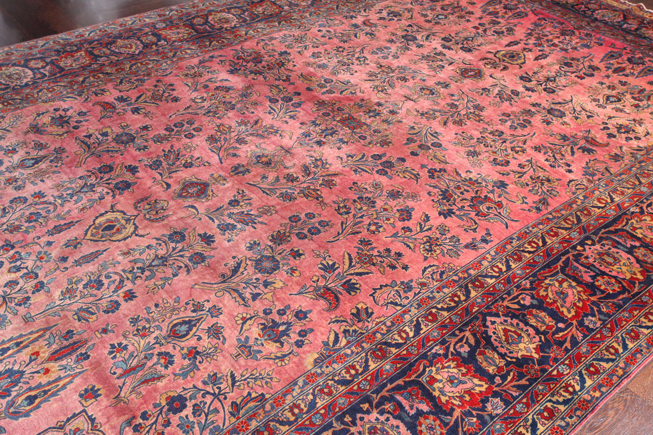 19th Century Persian Kashan Carpet with Afshan Design Completed in Kork